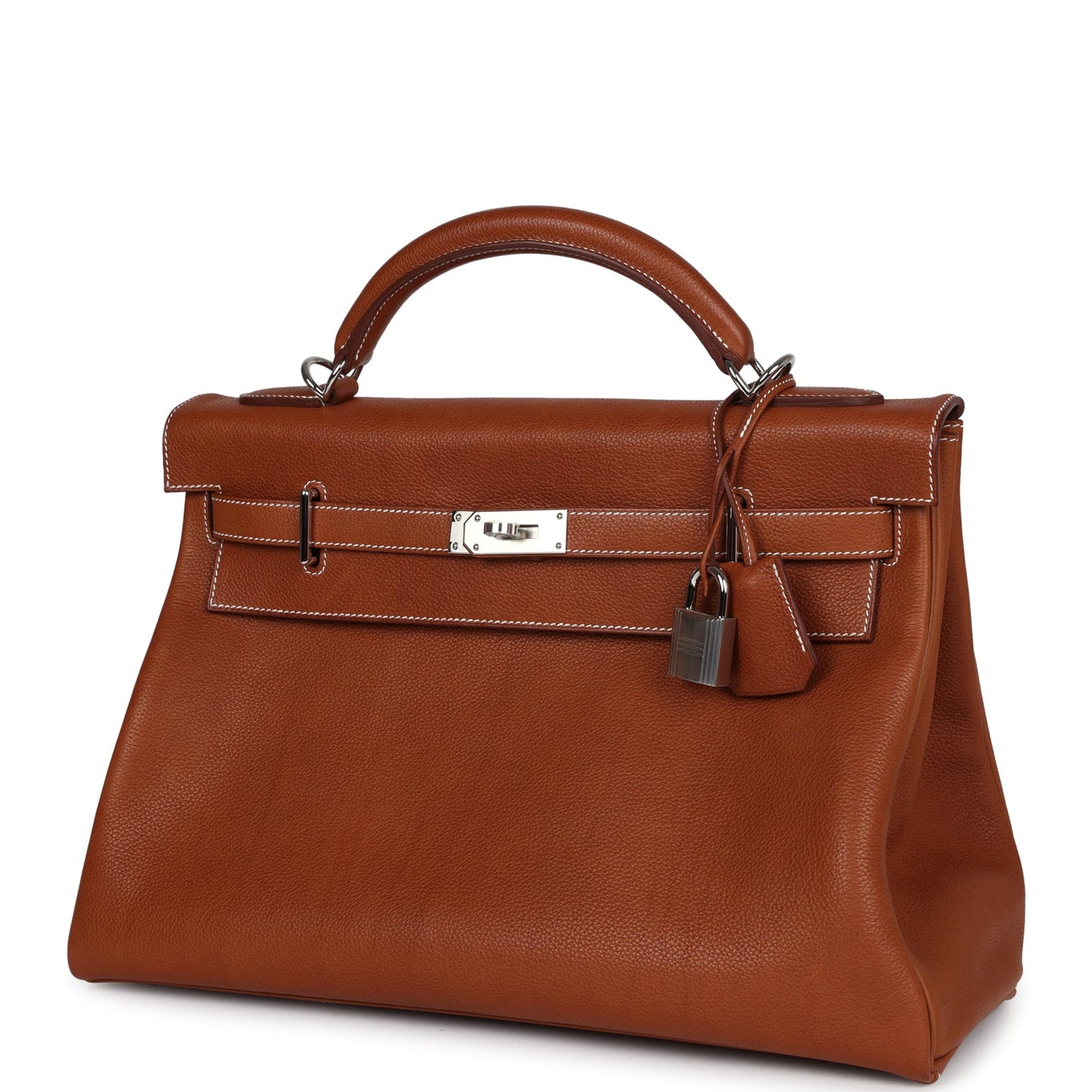 Hermes Kelly 42 Maxi Fauve Barenia Faubourg Palladium Hardware