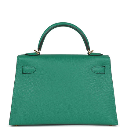 Hermes Kelly Sellier 20 Vert Vertigo Epsom Gold Hardware