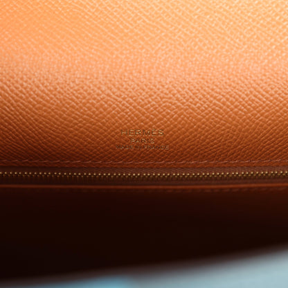 Hermes Kelly Sellier 28 Casaque Vert Cypres and Vert Bosphore Epsom Gold Hardware