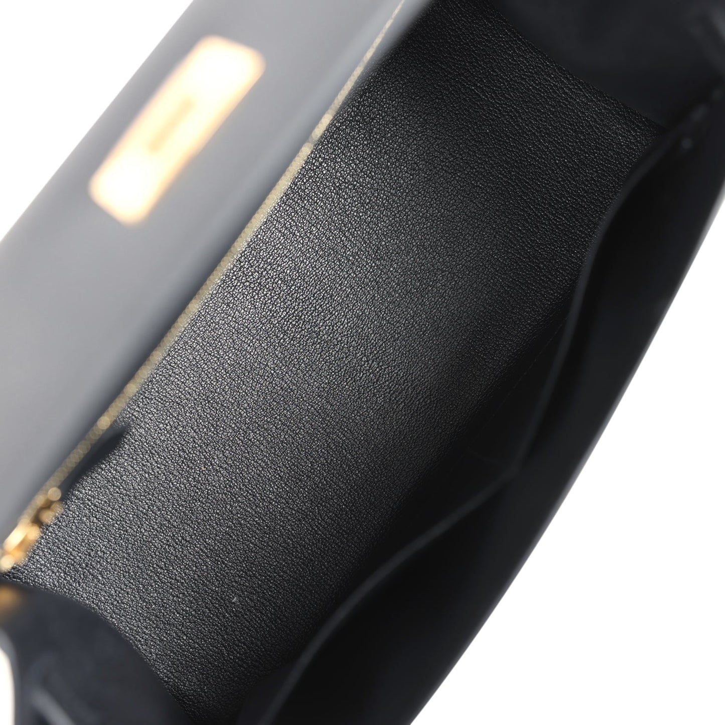 Hermes Kelly Sellier 28 Black Epsom Gold Hardware