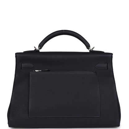 Hermes Kelly 42 Maxi Caban Togo Palladium Hardware