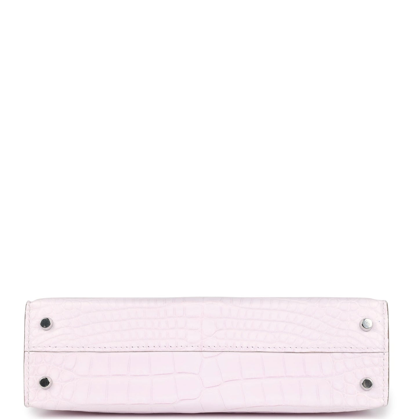 Hermes Kelly Sellier 20 Mauve Pale Boreal Satin Alligator Palladium Hardware