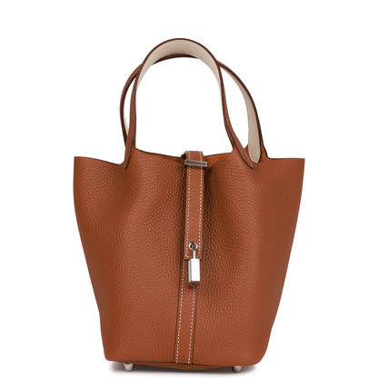 Hermes Eclat Picotin Lock 18 Gold Clemence Palladium Hardware