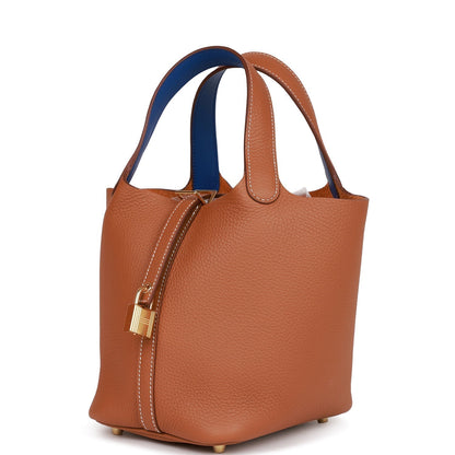 Hermes Eclat Picotin Lock 18 Gold Clemence Gold Hardware