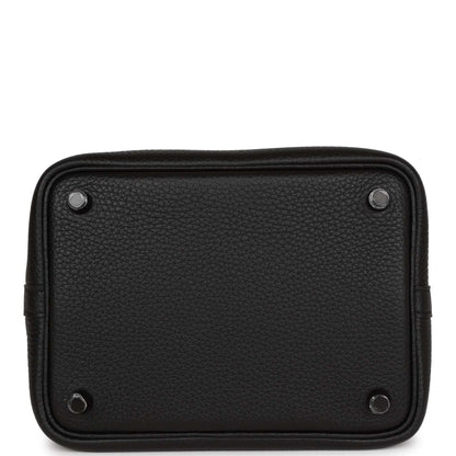 Hermes Picotin 18 Monochrome Black Clemence Black Hardware