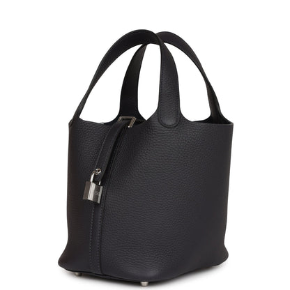 Hermes Picotin Lock 18 Caban Clemence Palladium Hardware