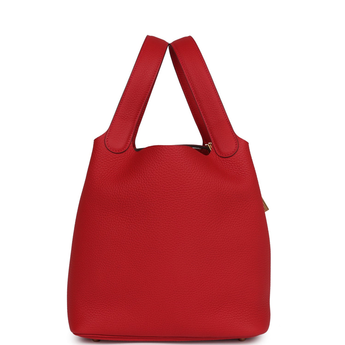 Hermes Picotin Lock 22 Vermillion Clemence Gold Hardware