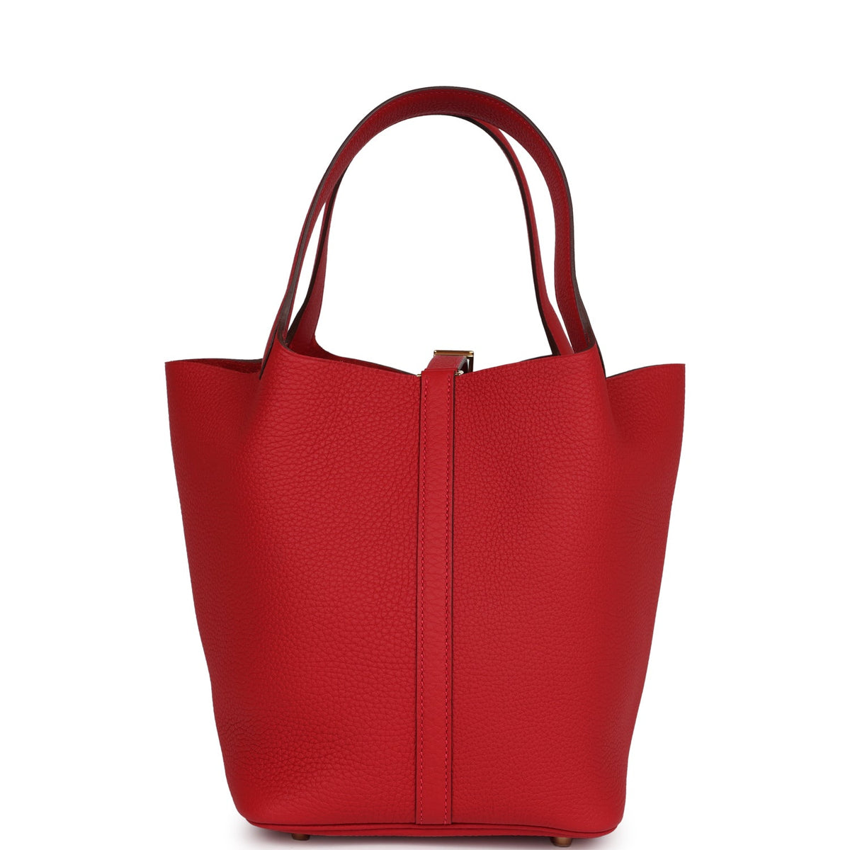 Hermes Picotin Lock 22 Vermillion Clemence Gold Hardware