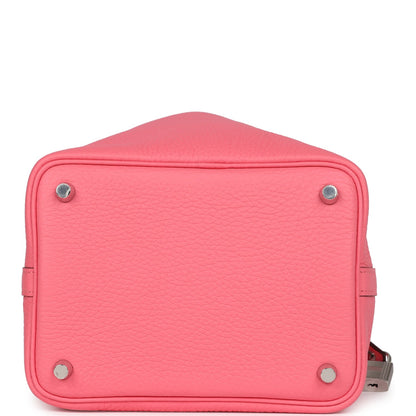 Hermes Picotin Lock 18 Rose Azalee Clemence Palladium Hardware
