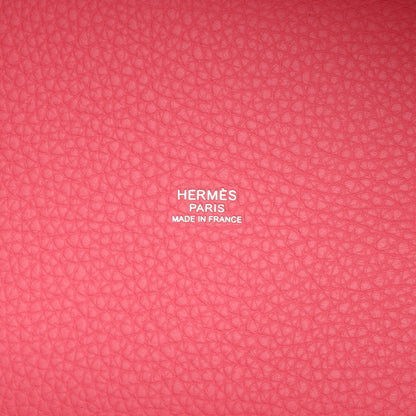 Hermes Picotin Lock 18 Rose Azalee Clemence Palladium Hardware