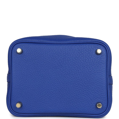 Hermes Picotin Lock 18 Bleu Royal Clemence Gold Hardware