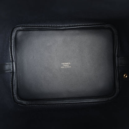 Hermes Picotin Cargo 18 Black Toile Goeland and Swift Gold Hardware