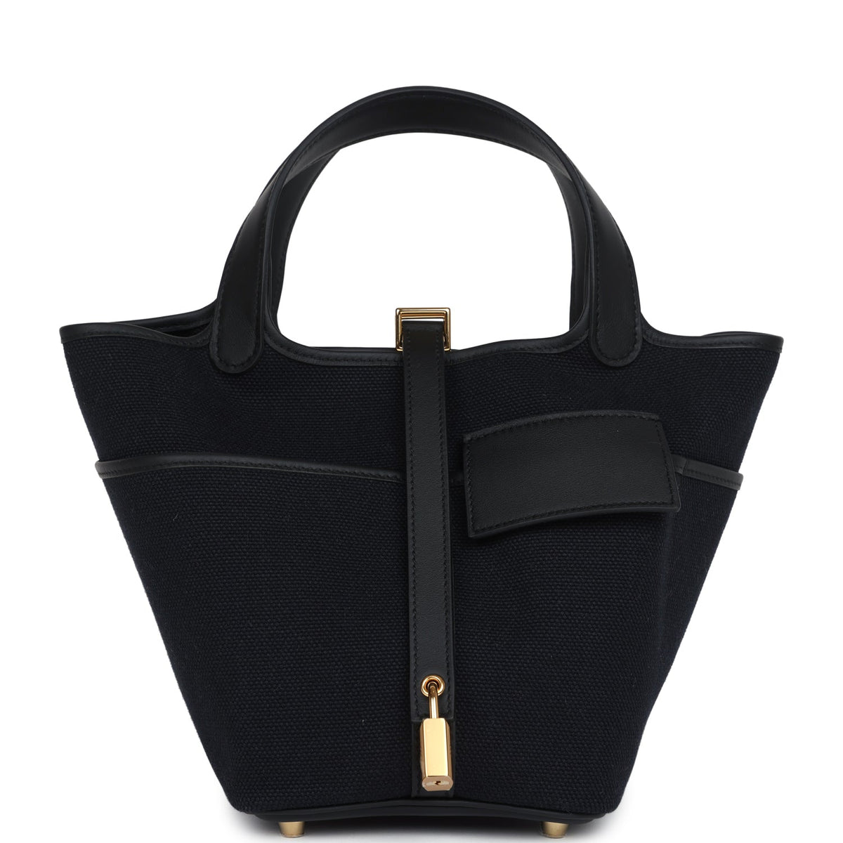 Hermes Picotin Cargo 18 Black Toile Goeland and Swift Gold Hardware