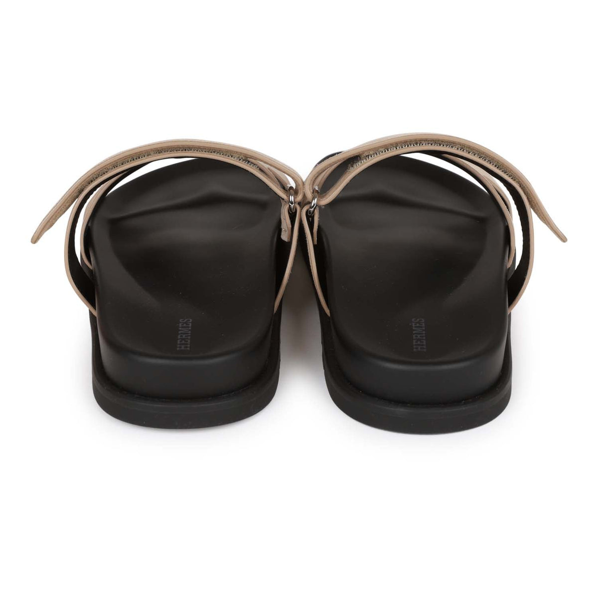 Hermes Chypre Sandals Gris Tourterelle Suede 43