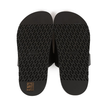 Hermes Chypre Sandals Black Calfskin 37