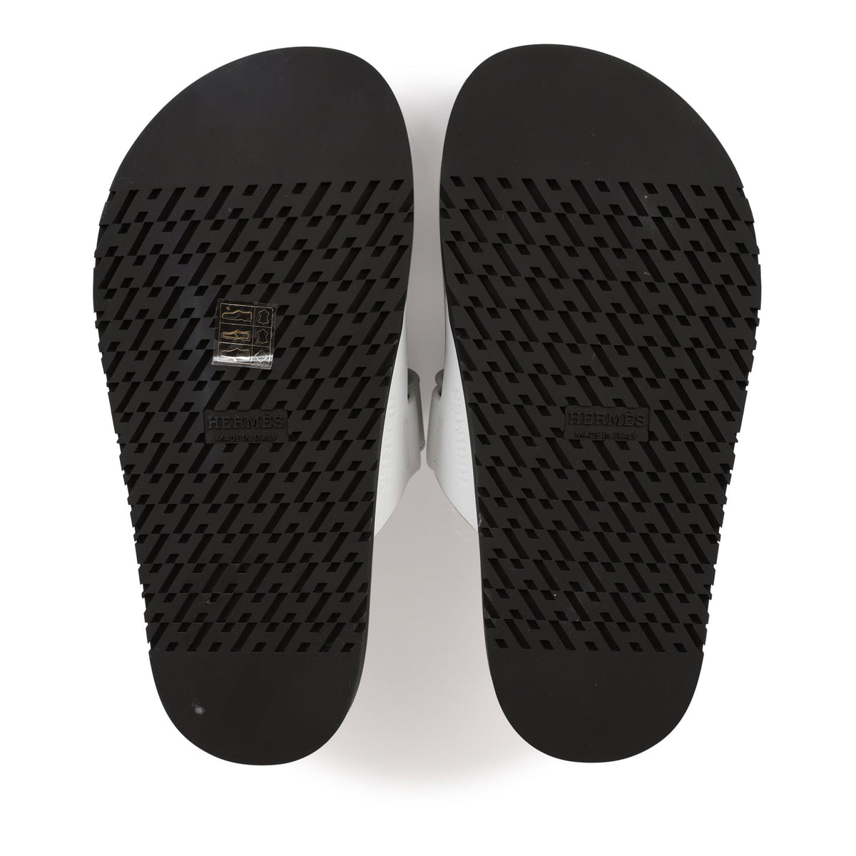 Hermes Chypre Sandals White Palladium Hardware