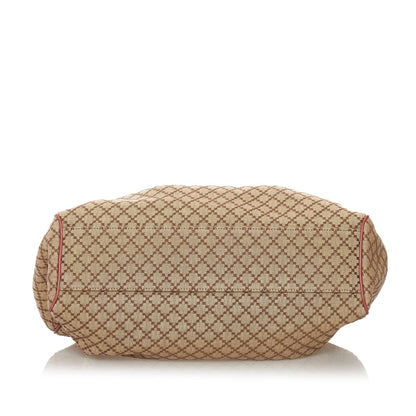 Gucci Sukey Handbag Brown Diamante Canvas