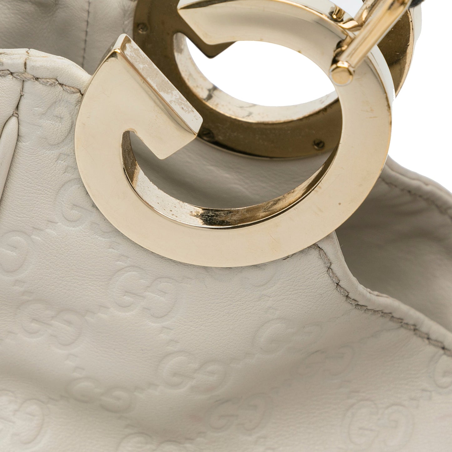 White Gucci Large Guccissima Charlotte Tote