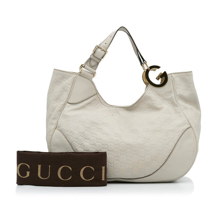 White Gucci Large Guccissima Charlotte Tote