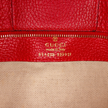 Red Gucci Medium Swing Tote Bag
