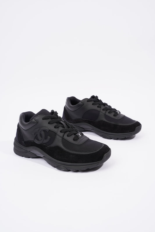 Chanel CC Logo Sneaker Black Suede EU 38 UK 5