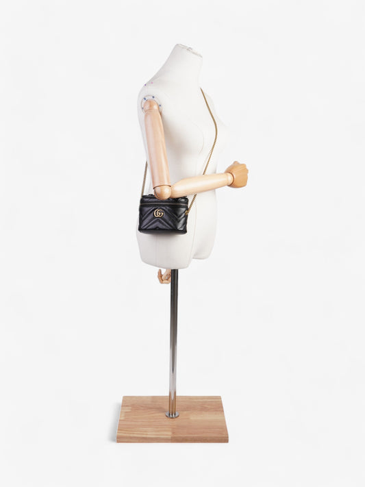 Gucci GG Marmont Vanity Black Matelasse Leather Mini
