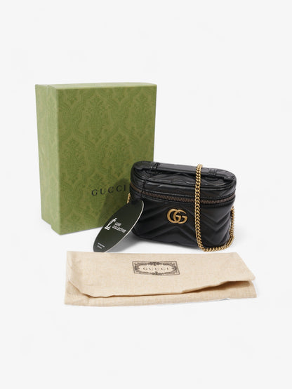 Gucci GG Marmont Vanity Black Matelasse Leather Mini