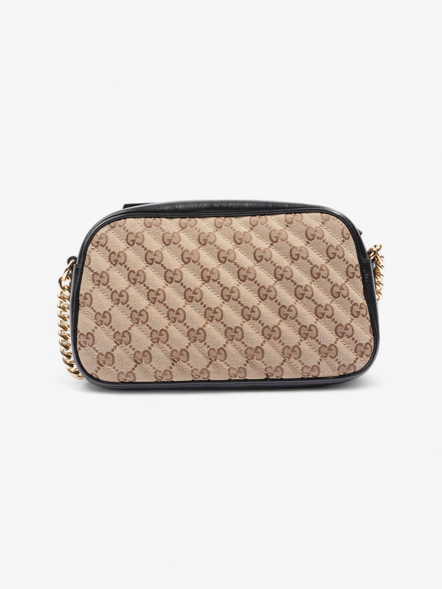 Gucci GG Marmont Zip Around GG Supreme / Black Coated Canvas Small