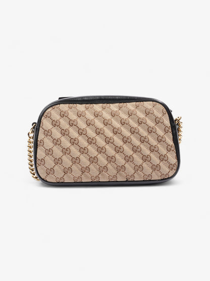 Gucci GG Marmont Zip Around GG Supreme / Black Coated Canvas Small