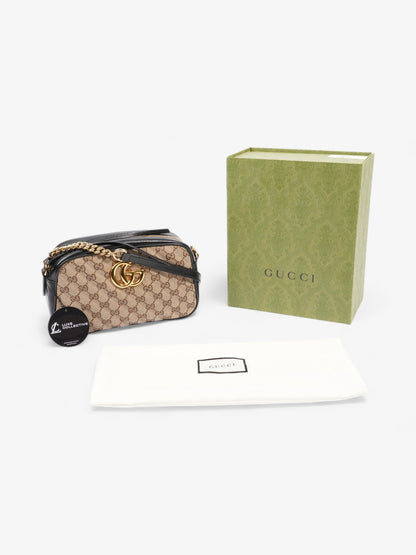 Gucci GG Marmont Zip Around GG Supreme / Black Coated Canvas Small
