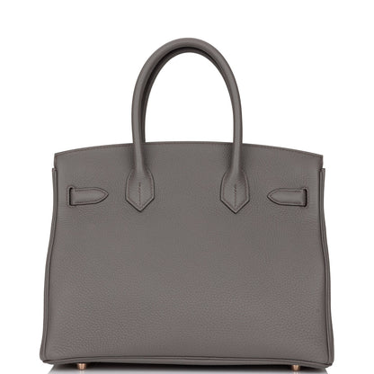 Hermes Birkin 30 Etain Togo Rose Gold Hardware