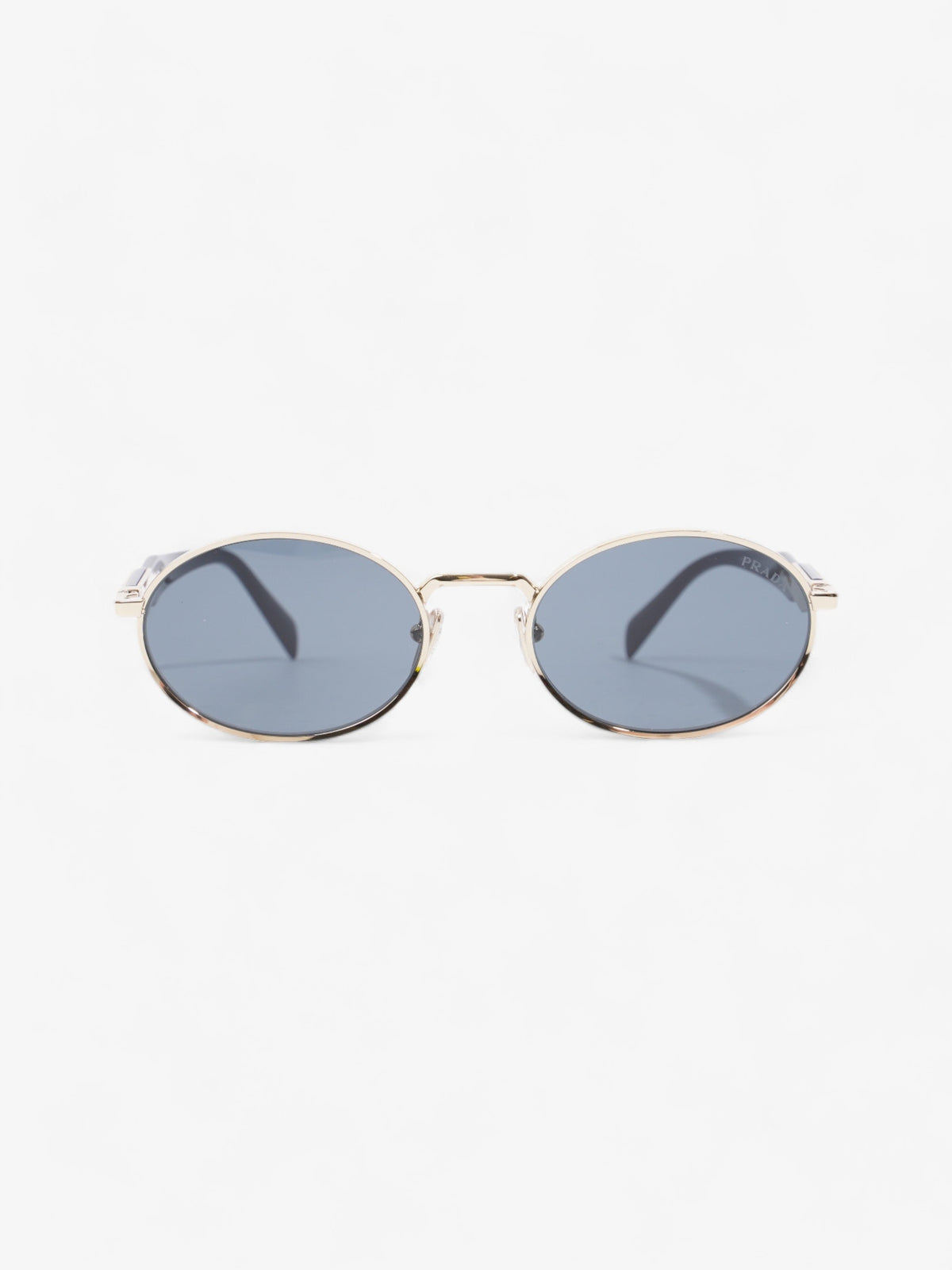 Prada Oval Sunglasses Gold / Black Base Metal 140mm