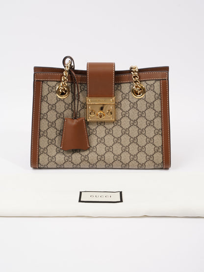 Gucci Padlock GG Supreme / Brown Canvas Small