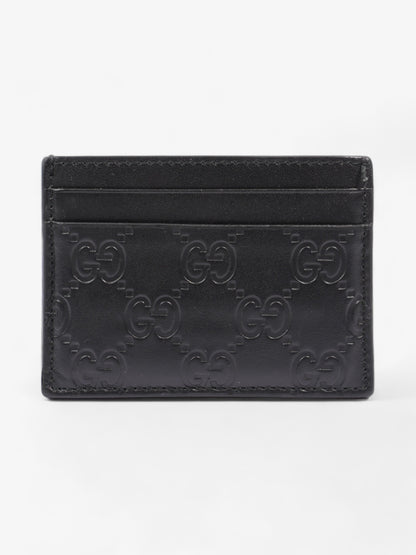 Gucci Guccissima Card Holder Black Empreinte Leather