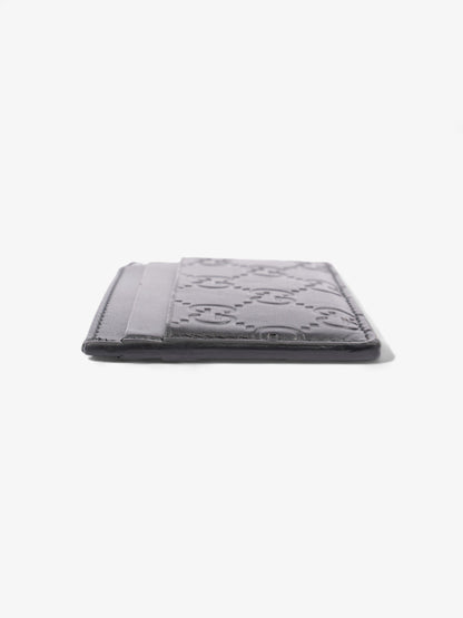 Gucci Guccissima Card Holder Black Empreinte Leather