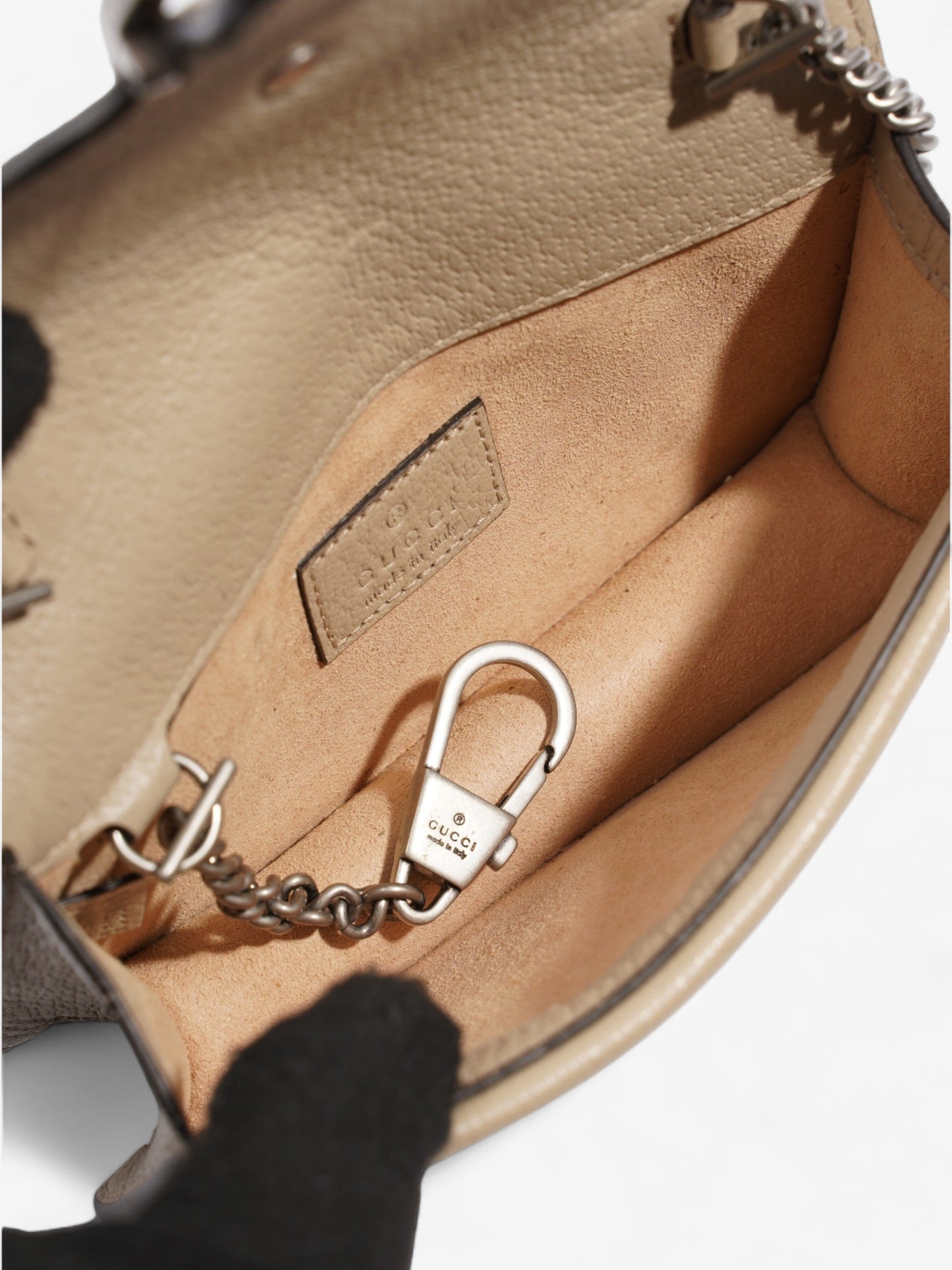 Gucci Super Mini Dionysus Beige and white GG Supreme Coated Canvas