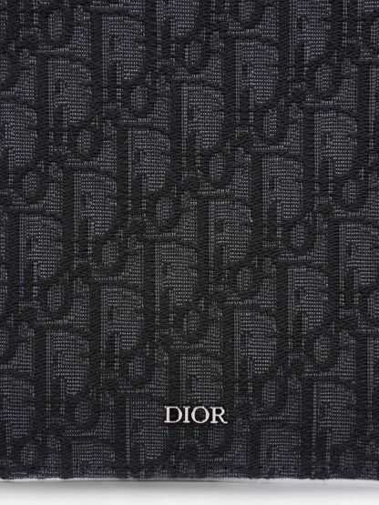 Christian Dior A4 Pouch Black Oblique Canvas