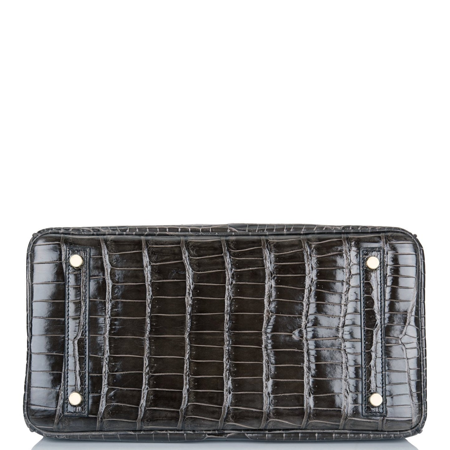 Hermes Birkin 30 Graphite Shiny Porosus Crocodile Gold Hardware