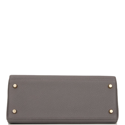 Hermes Kelly 28 Retourne Etain Togo Gold Hardware