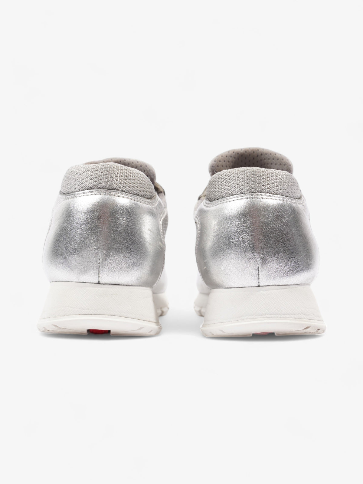 Prada America's Cup Sneakers Silver / Red Mesh EU 38 UK 5