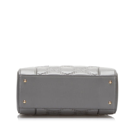 Gucci GG Handbag Grey Matelassé Leather
