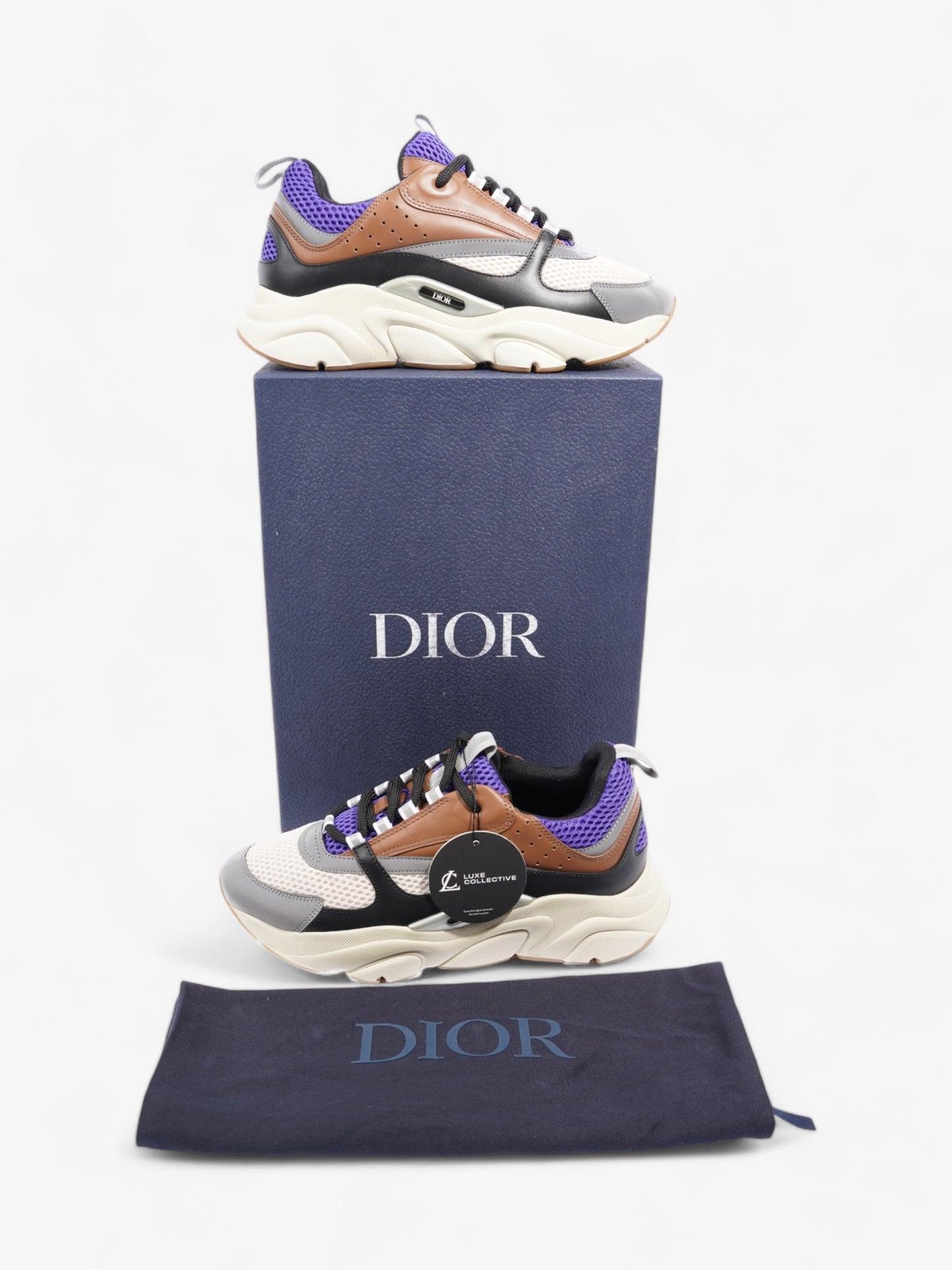 Christian Dior B22 Brown / Purple / Black Mesh EU 41 UK 7