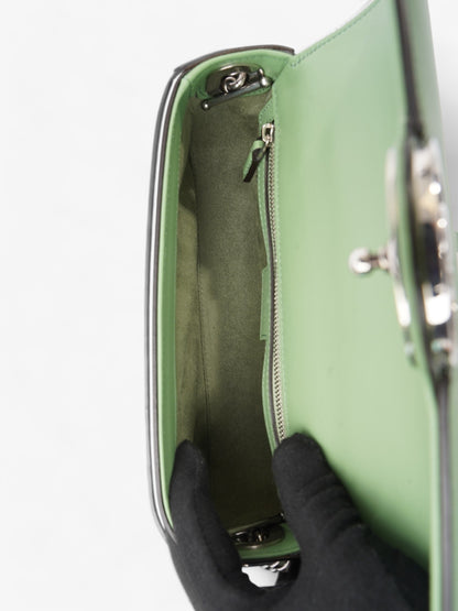 Gucci GG Shoulder Bag Light Green Leather Mini