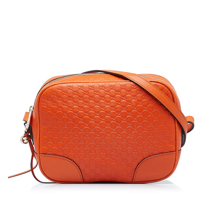 Gucci Bree Orange Microguccisima Embossed Leather