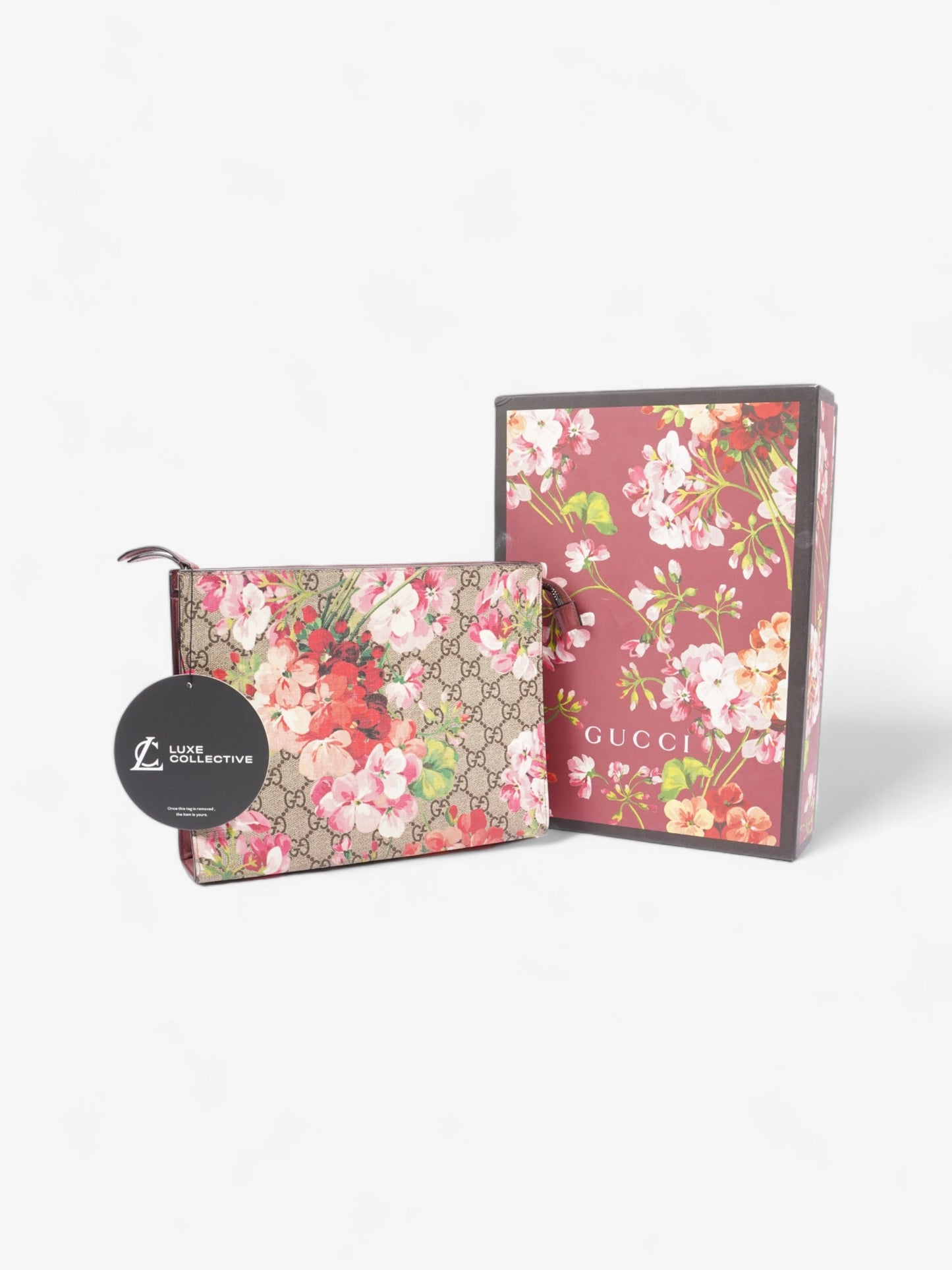 Gucci Blooms Clutch GG Supreme / Bloom Coated Canvas