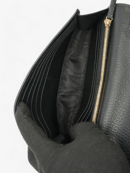 Gucci Interlocking GG Chain Wallet Black Leather