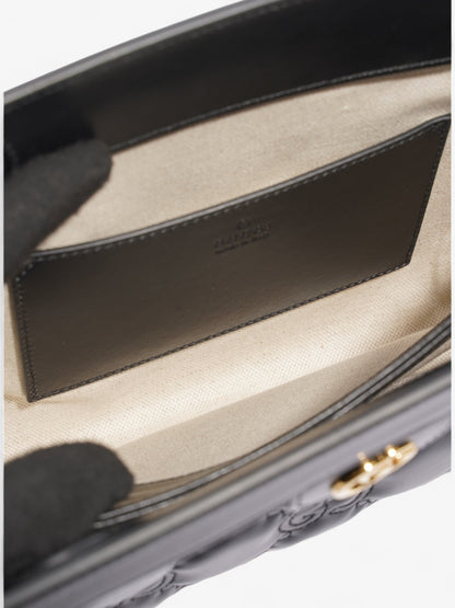 Gucci GG Shoulder Bag Black Matelasse Leather Small