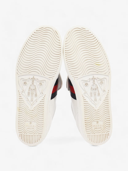 Gucci Ace 'Blind For Love" White / Red / Navy Leather EU 36.5 UK 3.5
