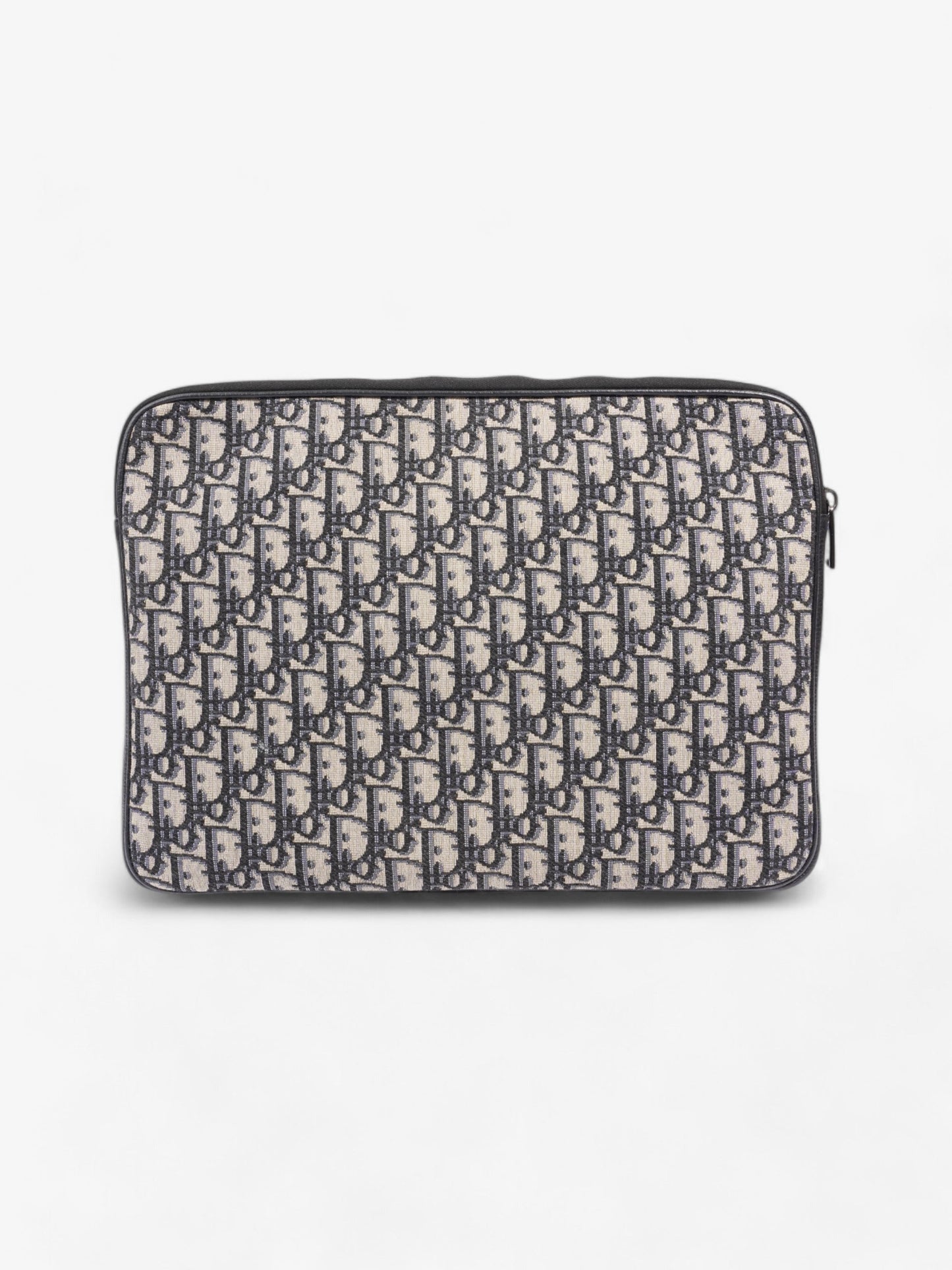 Christian Dior Laptop Case Black Oblique Cotton