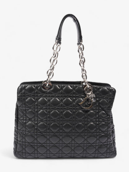 Christian Dior Shopping Tote Black Leather